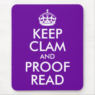 Clam en bewijs lezen muismat