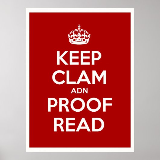 Clam en bewijs lezen poster (Voorkant)