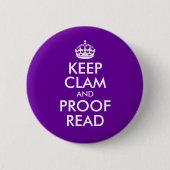 Clam en bewijs lezen ronde button 5,7 cm (Voorkant)