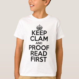 Clam en review eerste thema T-shirt en Pet behoude