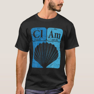 Clam Periodic Table Elements Schelpdieren Ret T-shirt
