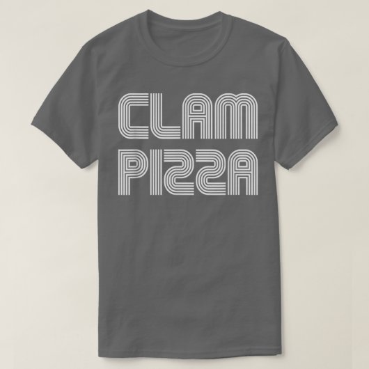 Clam Pizza  Retro 70s 80s Funny T-shirt (Design voorkant)