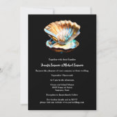 Clam shell iriserende glinsterende oceaan schelp kaart (Voorkant)