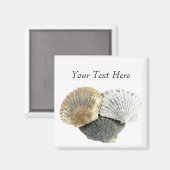Clam Shells Magnets personnalisés (Recto/Verso)