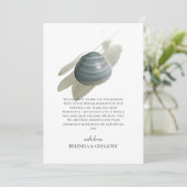 Clam Watercolor Mariage Carte de remerciements (Debout devant)