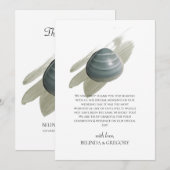 Clam Watercolor Mariage Carte de remerciements (Devant / Derrière)