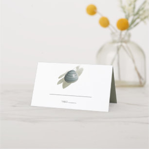 Clam Waterverf Stroke Wedding Place Card