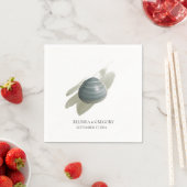 Clam Waterverf Stroke Wedding Servet (Insitu)