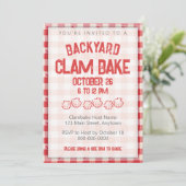 Clambake Casual Vis Kookfeest Diner Gingham Kaart (Staand voorkant)