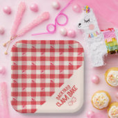 Clambake Casual vis partij Gingham Plaid Papieren Bordje (Feest)