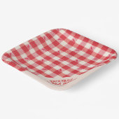Clambake Casual vis partij Gingham Plaid Papieren Bordje (Gebogen)