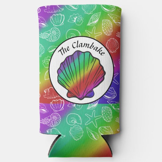 Clambake Name Rainbow Clam Shellfish Pattern (Voorkant)