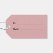 Clambake Pink Champagne Circle Seashells Cadeaulabel (Achterkant Horizontaal)