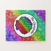 Clambake Rainbow Clam Shellfish Pattern 11 x 14 in Legpuzzel (Horizontaal)