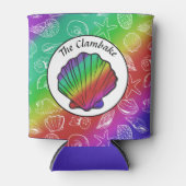 Clambake Rainbow Clam Shellfish Pattern Blikjeskoeler (Voorkant)