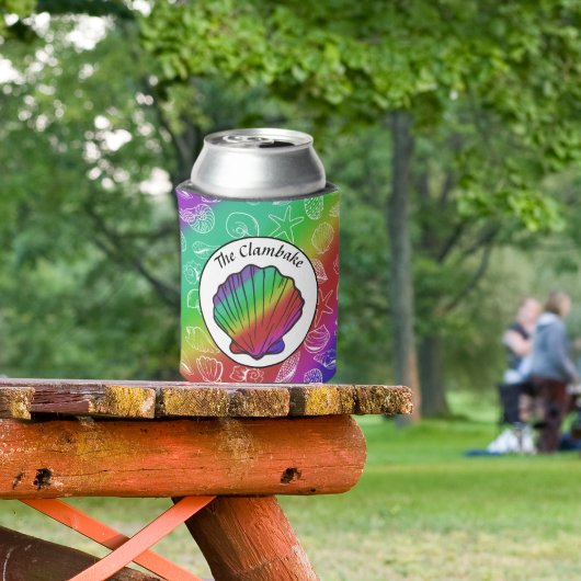 Clambake Rainbow Clam Shellfish Pattern Blikjeskoeler