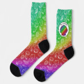 Clambake Rainbow Clam Shellfish Pattern Sokken (Links)