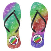 Clambake Rainbow Clam Shellfish Pattern Teenslippers (Voetbed)