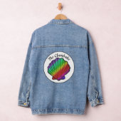 Clambake Rainbow Gepersonaliseerde naam Vrouwen Denim Jacket (Hangar)