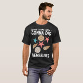 Clamming Clam Graven Zee Shelling Rake Razor Clam T-shirt (Voorkant volledig)