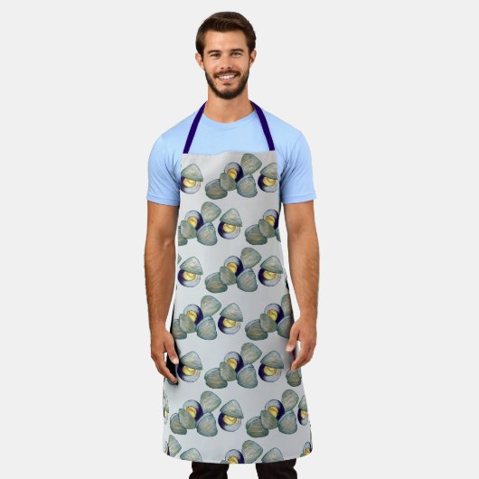 Clams Seafood Clambake Beach Ocean Clam Digging Schort (Gedragen)