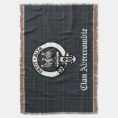 Clan Abercrombie Crest Badge & Tartan Deken (Voorkant Verticaal)