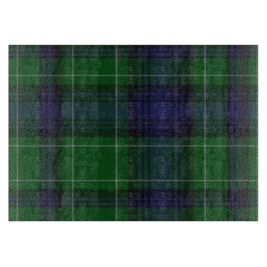 Clan Abercrombie Plaid Glas Snijplank (Voorkant)