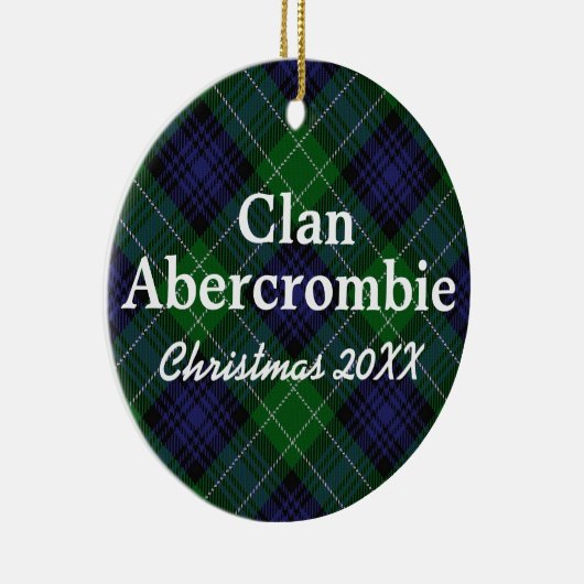 Clan Abercrombie Scottish Tartan Keramisch Ornament (Rechts)