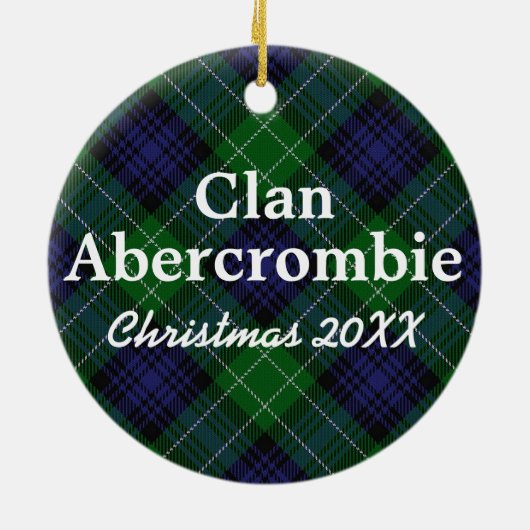 Clan Abercrombie Scottish Tartan Keramisch Ornament (Achterkant)