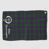 Clan Abercrombie Tartan & Crest Golfhanddoek (Horizontaal)