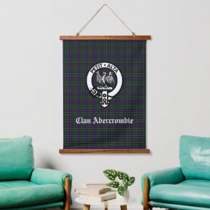 Clan Abercrombie Tartan & Crest Hangend Wandkleed
