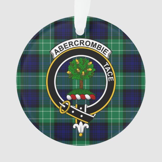 Clan Abercrombie Tartan en Crest Ornament (voorkant)