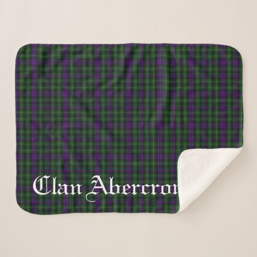 Clan Abercrombie Tartan Sherpa Deken (Voorkant (horizontaal))