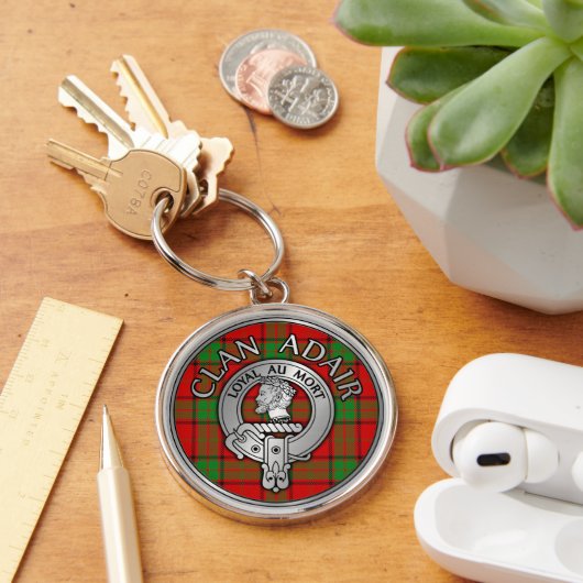 Clan Adair Crest & Tartan Sleutelhanger (Bureau)