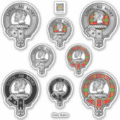 Clan Adair Crest & Tartan Sticker (Voorkant)