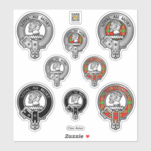 Clan Adair Crest & Tartan Sticker