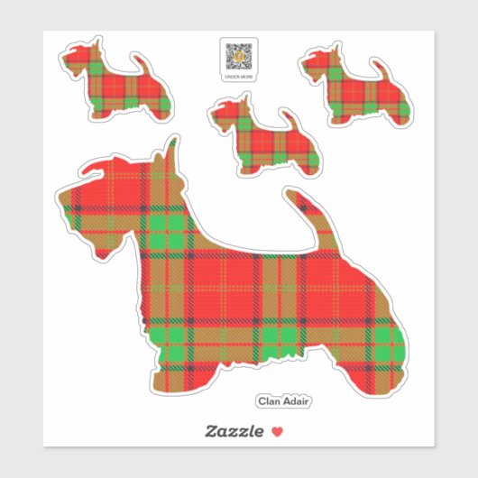 Clan Adair Scottie Sticker (Vel)