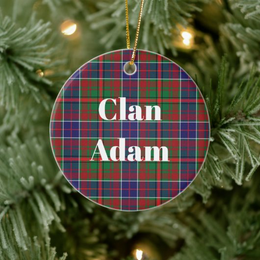 Clan Adam Ancient Tartan Keramisch Ornament (Boom)