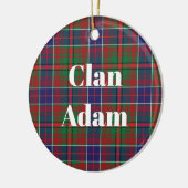 Clan Adam Ancient Tartan Keramisch Ornament (Links)
