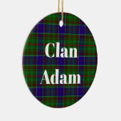 Clan Adam Hunting Tartan Keramisch Ornament (Rechts)