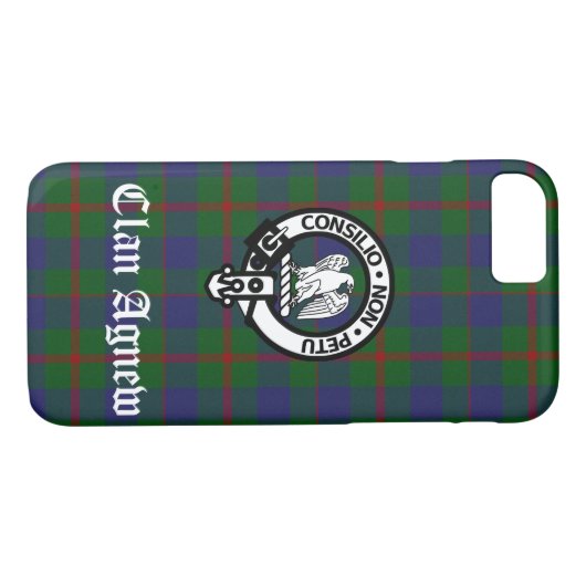 Clan Agnew Crest Badge en Tartan Case-Mate iPhone Case (Achterkant (Horizontaal))
