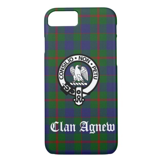 Clan Agnew Crest Badge en Tartan Case-Mate iPhone Case (Achterkant)