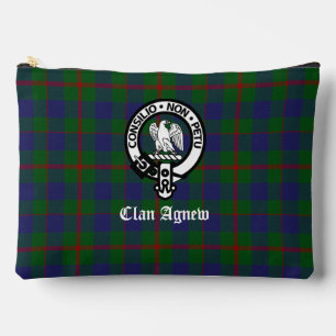 Clan Agnew Crest Badge en Tartan Etui