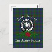 Clan Agnew Crest & Tartan Holiday Briefkaarten (Voorkant / Achterkant)