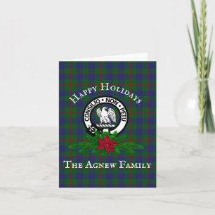 Clan Agnew Crest & Tartan Holiday Kaart