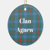 Clan Agnew Oude Tartan Keramisch Ornament (Links)