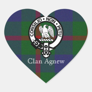Clan Agnew Tartan Crest Hart Sticker