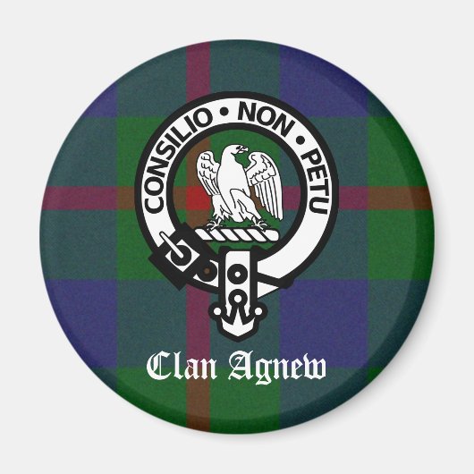 Clan Agnew Tartan Crest Magneet (Voorkant)