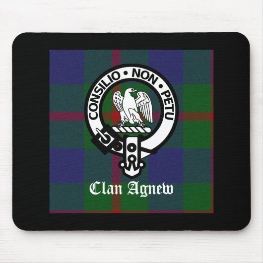 Clan Agnew Tartan Crest Muismat (Voorkant)