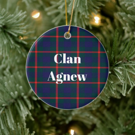 Clan Agnew Tartan Keramisch Ornament (Boom)